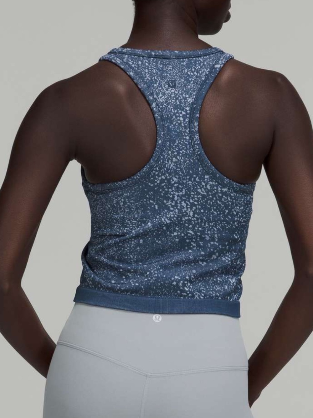 Lululemon Ebb to Street Cropped Racerback Tank Top Women’s 4 Mineral Blue
